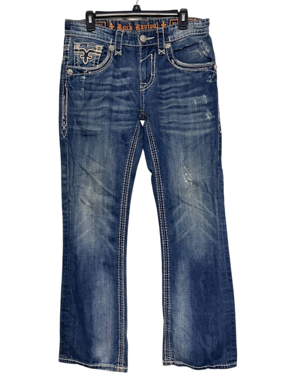 Men's Rock Revival Medium Wash Jasper Bootcut Jeans 31x32 31" Waist